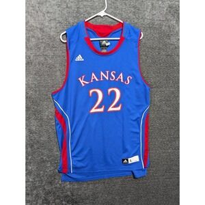 Adidas Kansas Jayhawks Basketball Jersey Andrew Wiggins 22 Blue Red Size L